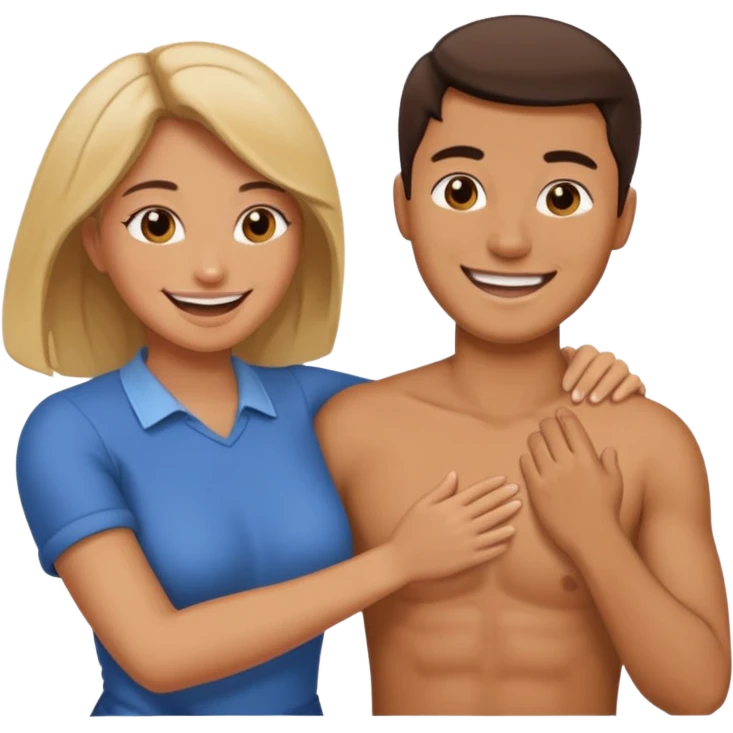 Man Slapping woman’s booty emoji
