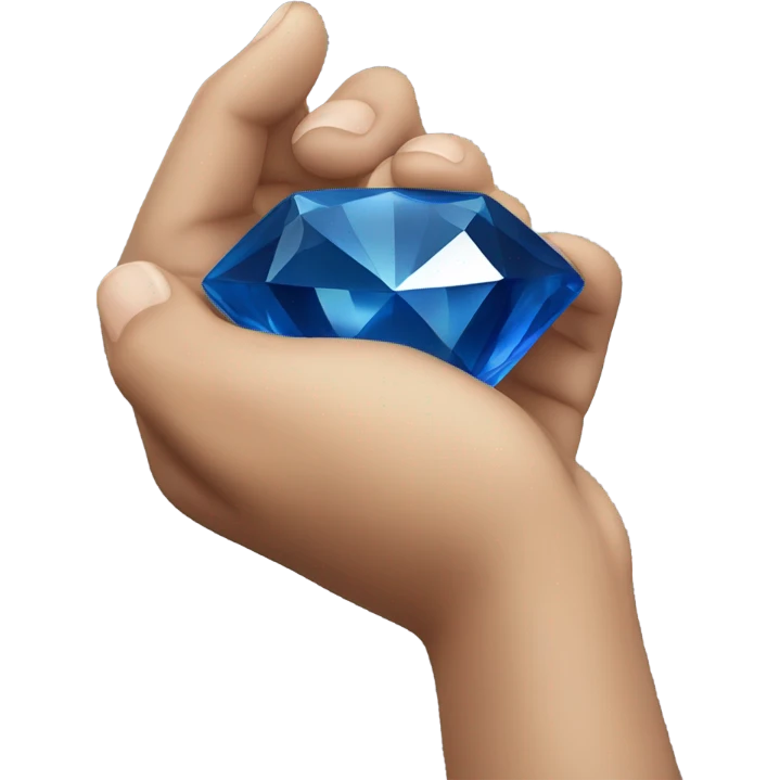 dark blue diamond in hand emoji
