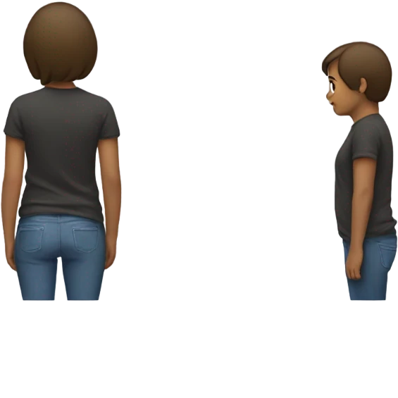 Person from the side with a bump on their back emoji