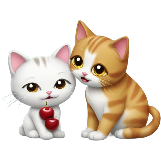 cat and cherry emoji