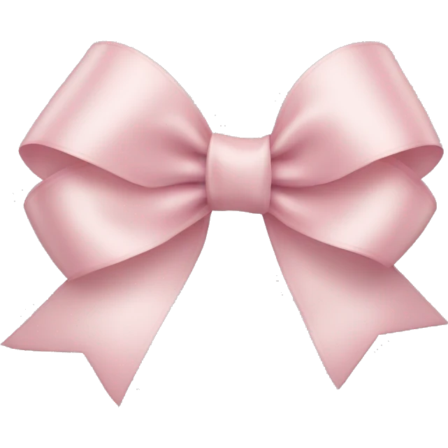 light pink ribbon bow emoji