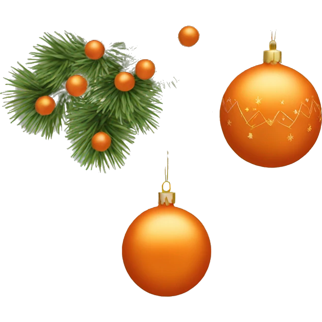 christmas decoration orange color emoji