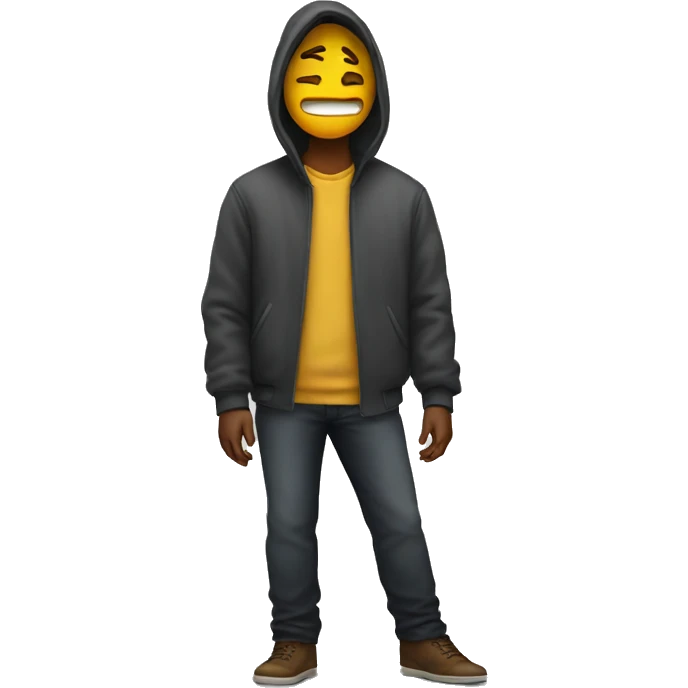 Person shaws his soul under the jacket  emoji