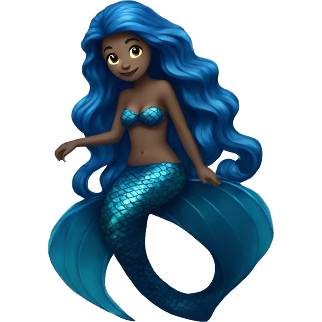 dark blue mermaid  emoji