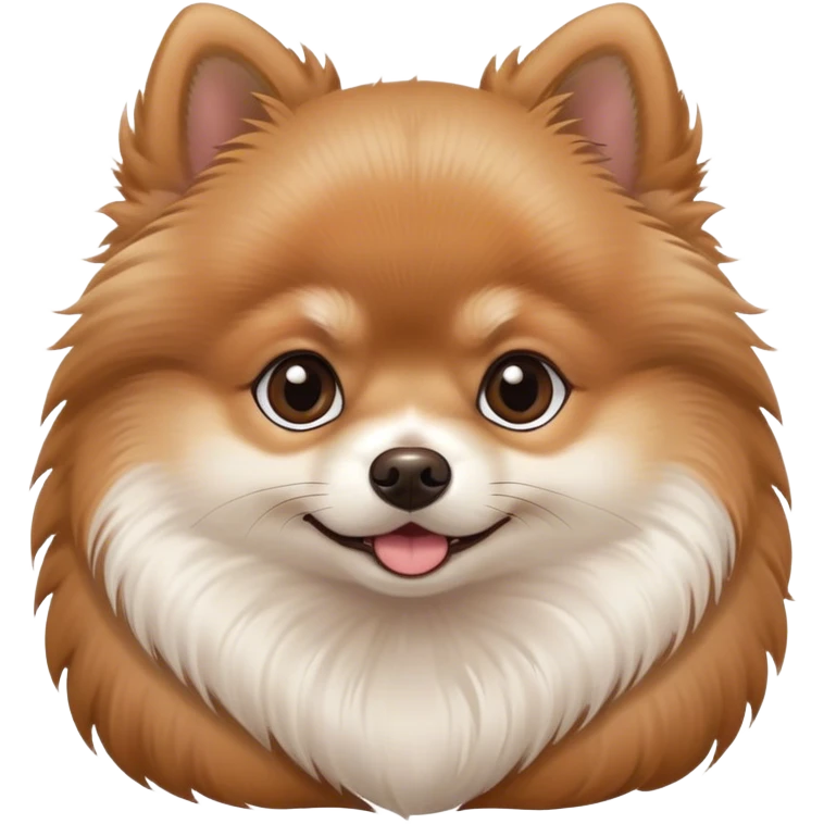 brown and white two baby pomerania emoji
