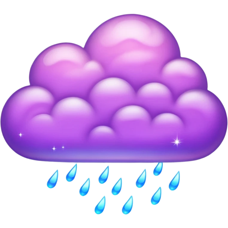 A glowing purple cloud with subtle sparkles around it. emoji