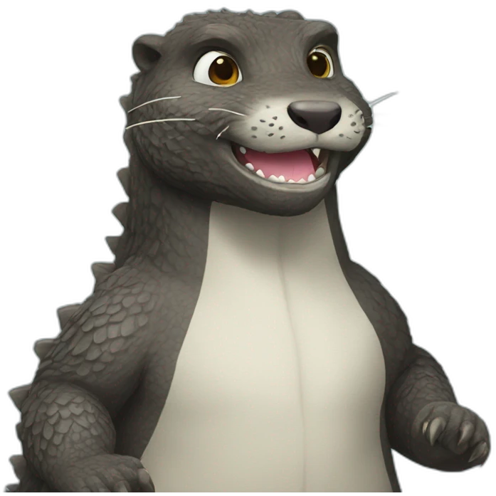 Godzilla otter emoji