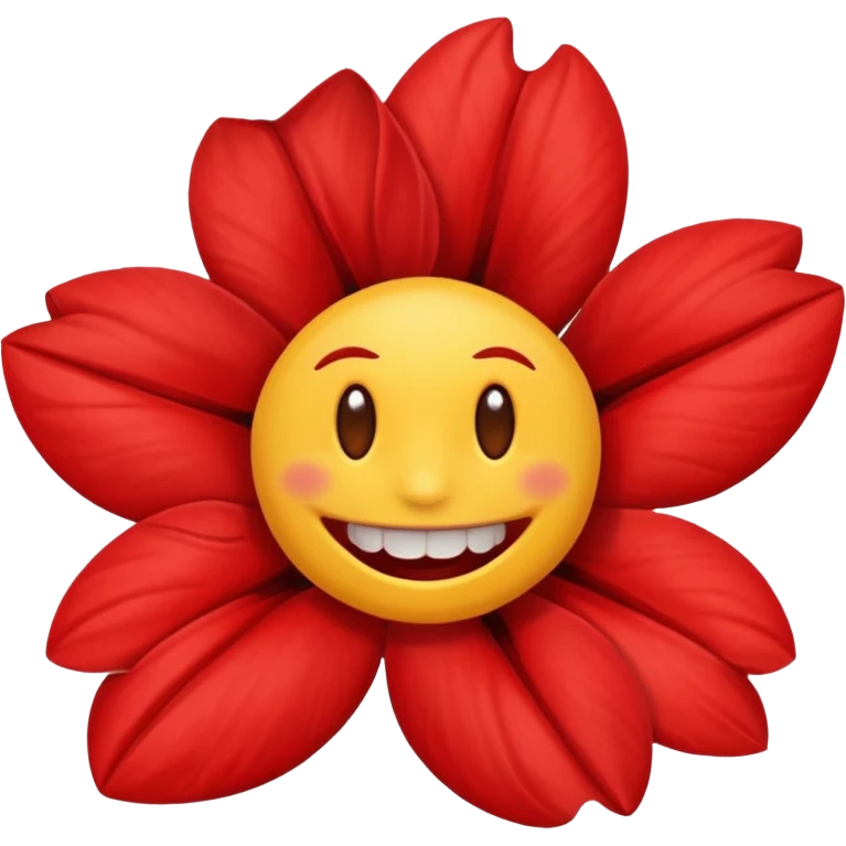 Flor con dientes emoji
