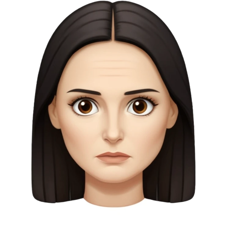 Demi Moore serious emoji