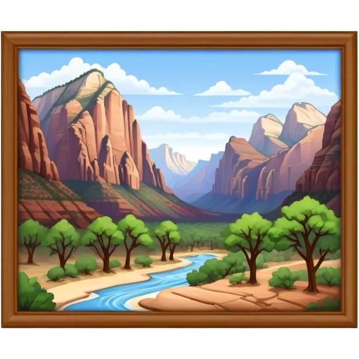 isometric zion national park emoji
