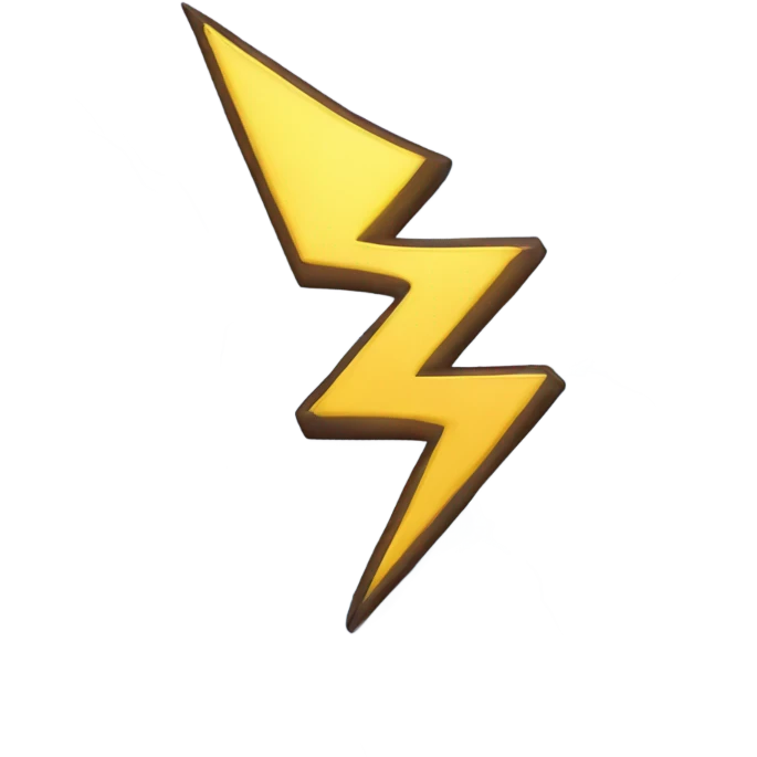 lightning strike with smiling face emoji
