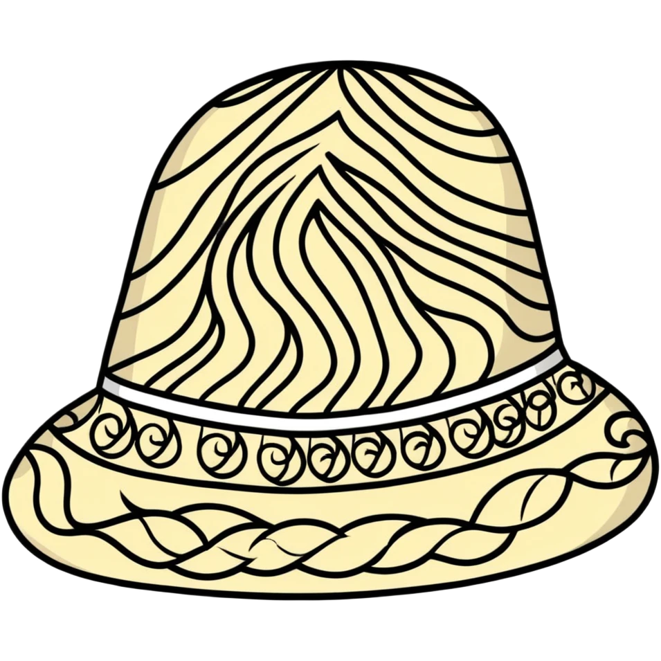 Colorful Uzbek doppa hat with floral patterns emoji