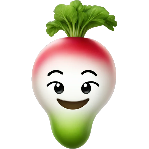 Happy radish emoji
