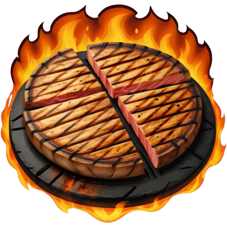 round meat grilled slice emoji