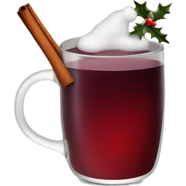  christmas mulled wine with cinnamon emoji