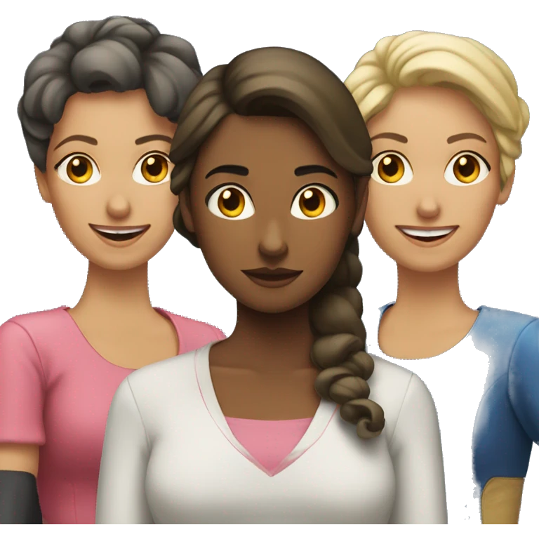 Grupo de 3 amigas emoji