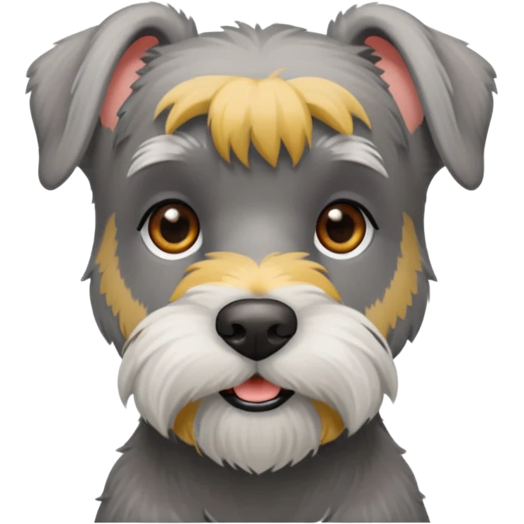 Schauzer mini gris perro emoji