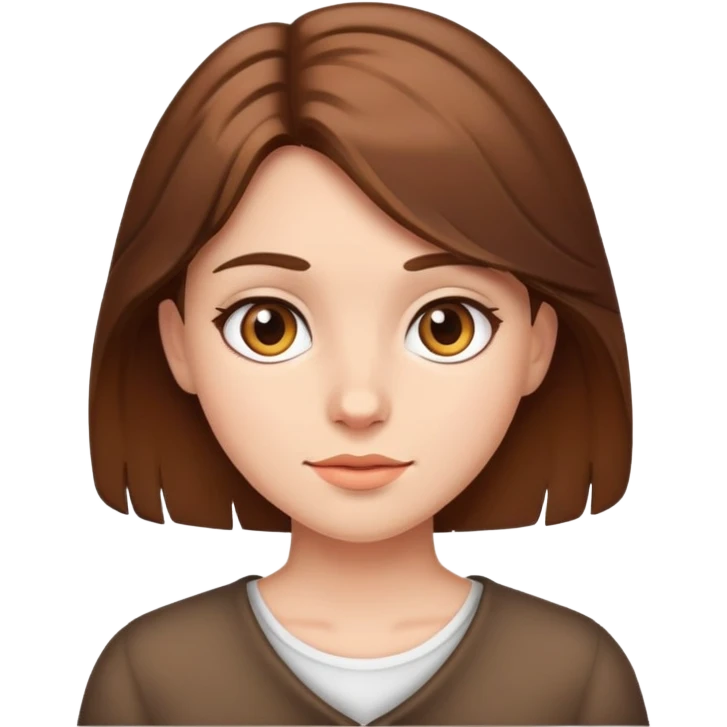 brown haired girl portrait emoji