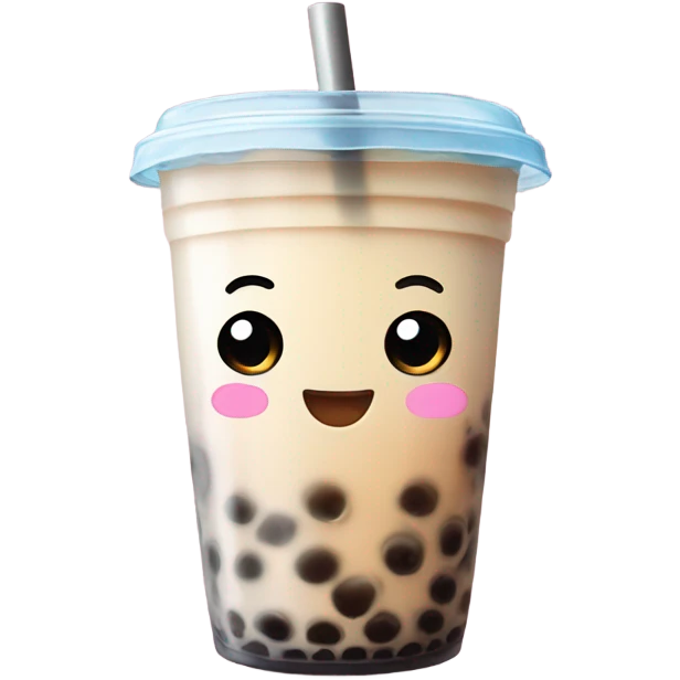 Cute cup of bubble tea emoji