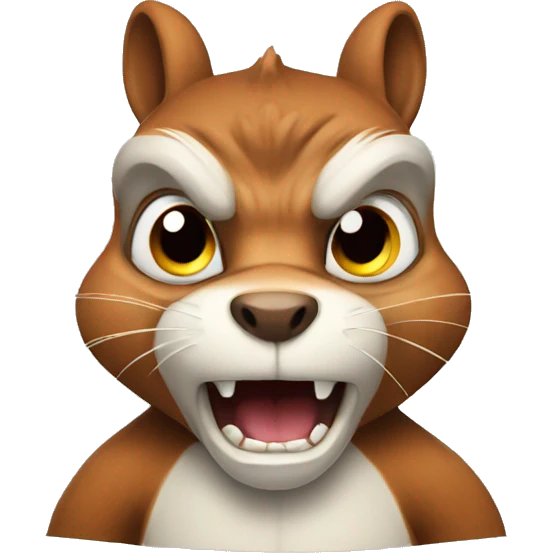 Angry squirrel  emoji