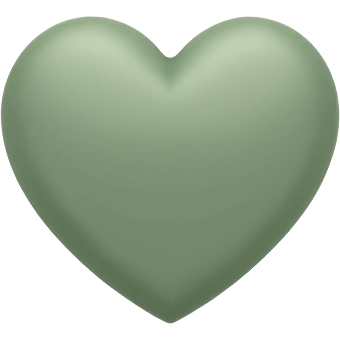 Sage green heart emoji