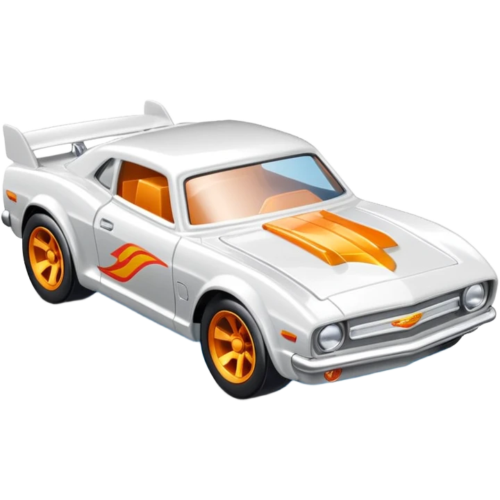 Машинка HotWheels белого цвета в классической упаковке HotWheels. emoji