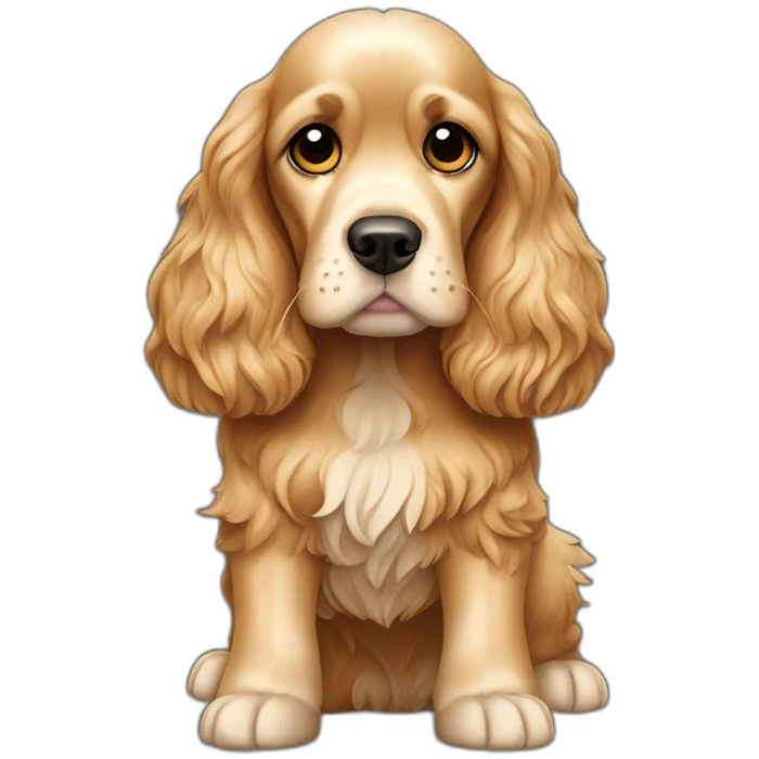 Dog-golden-english-cocker-spaniel-full-body-standing emoji