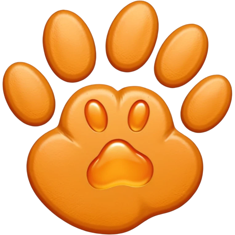 a very light pale pastel orange #FFA500 pawprint emoji