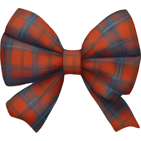 plaid bow emoji