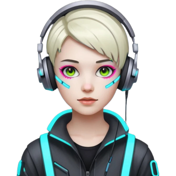 Cyberpunk hacker emoji