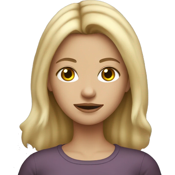 dirty blonde girl emoji