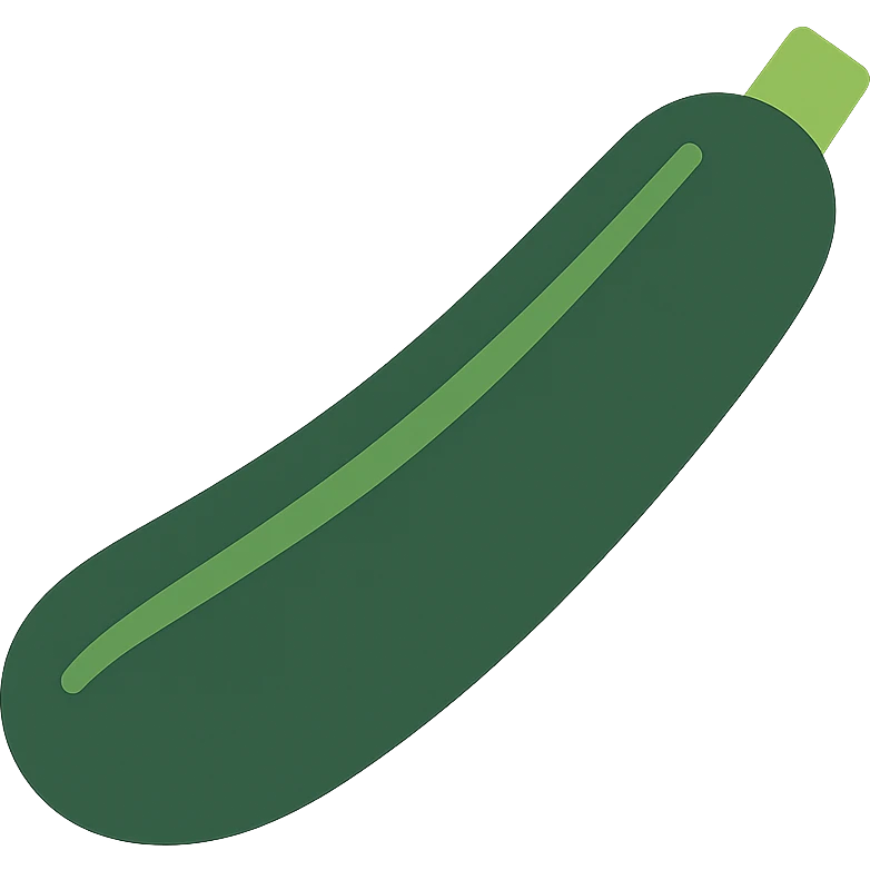 long black zucchini, minimal, modern, flat style emoji