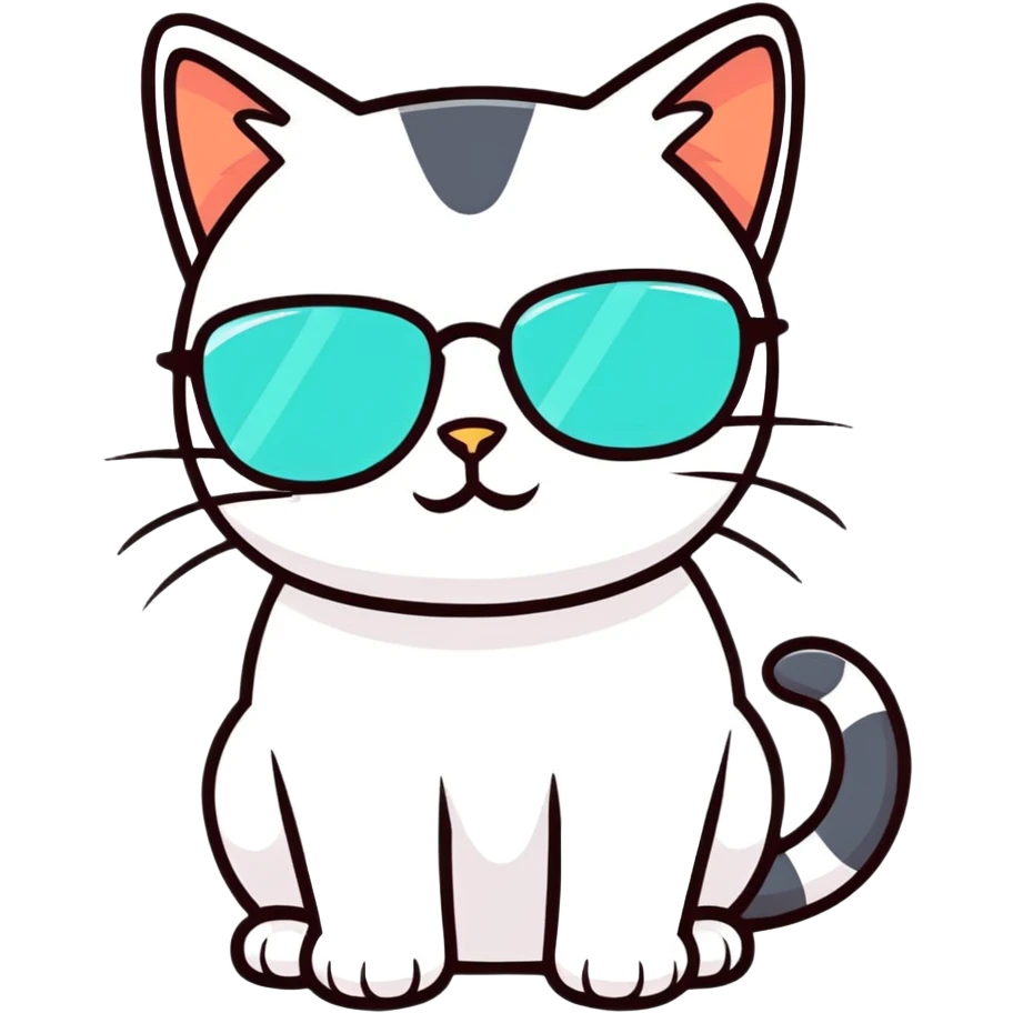 Cat with sunglasses emoji