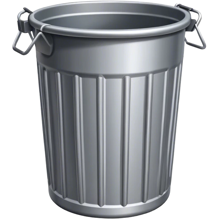 Steel garbage can emoji