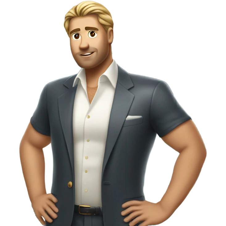 Busty guy on superyacht emoji