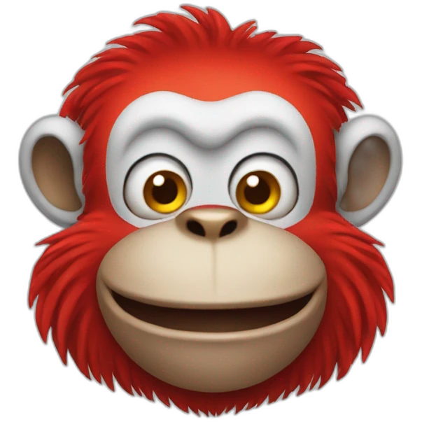 Red Monkey clown  emoji