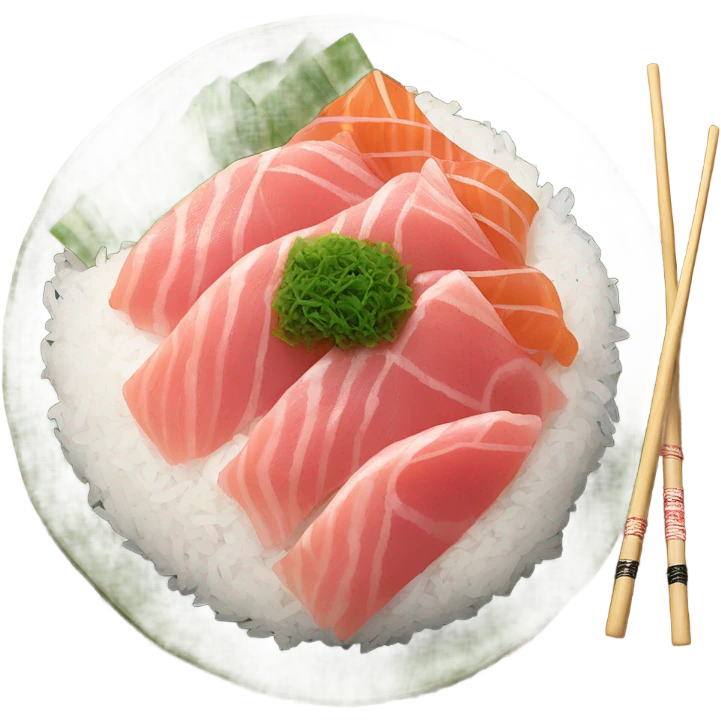 kaisendon with tuna sashimi emoji