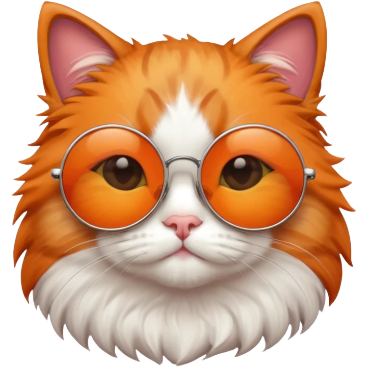 adorable cat with round sunglasses emoji