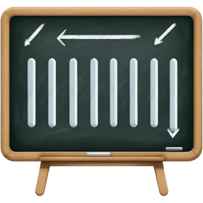 blackboard with four white tally marks emoji