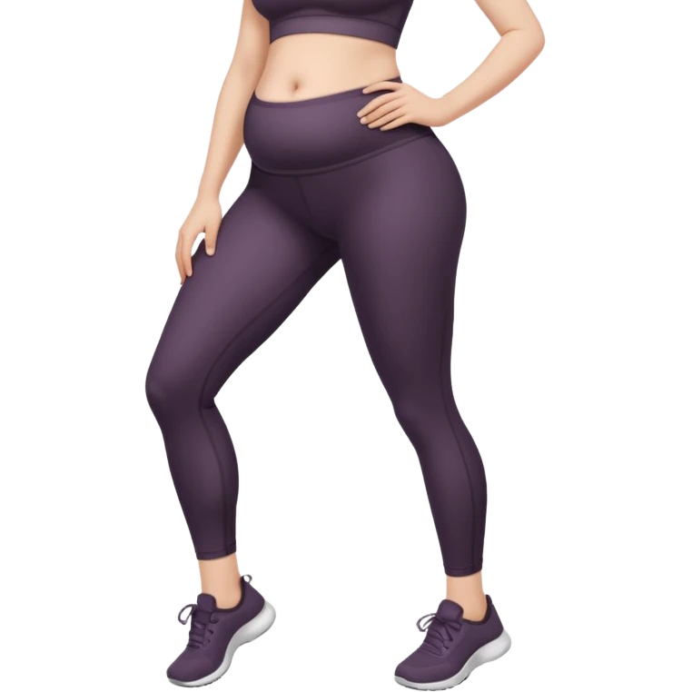 femme belly stuffing legging emoji
