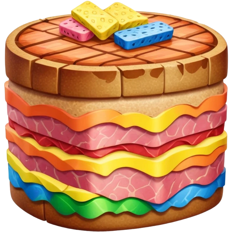rainbow SPAM meat country landscape  emoji