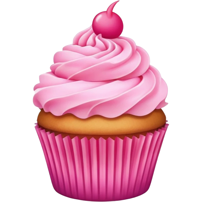 Cupcake with pink icing emoji