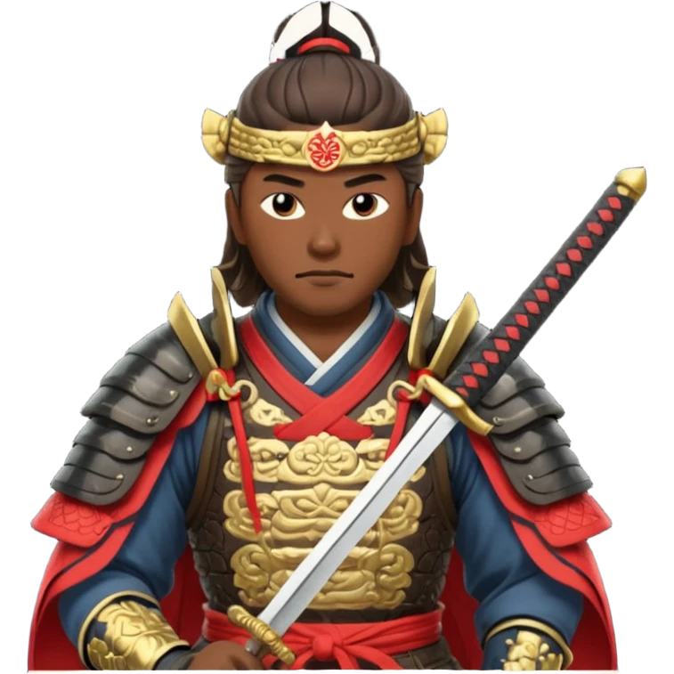 guerrero samurai con su espada en la mano emoji