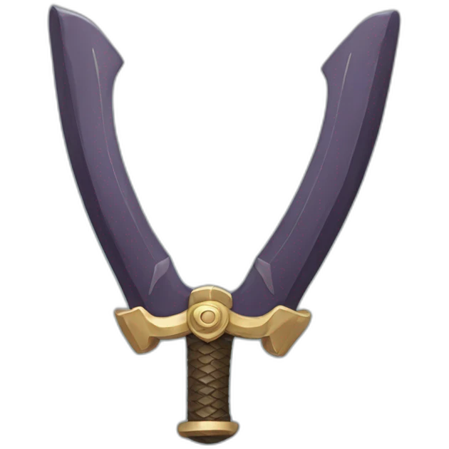 Sword head with two peak points like a snake tongue  emoji