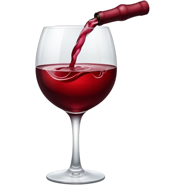 full glass of red wine emoji