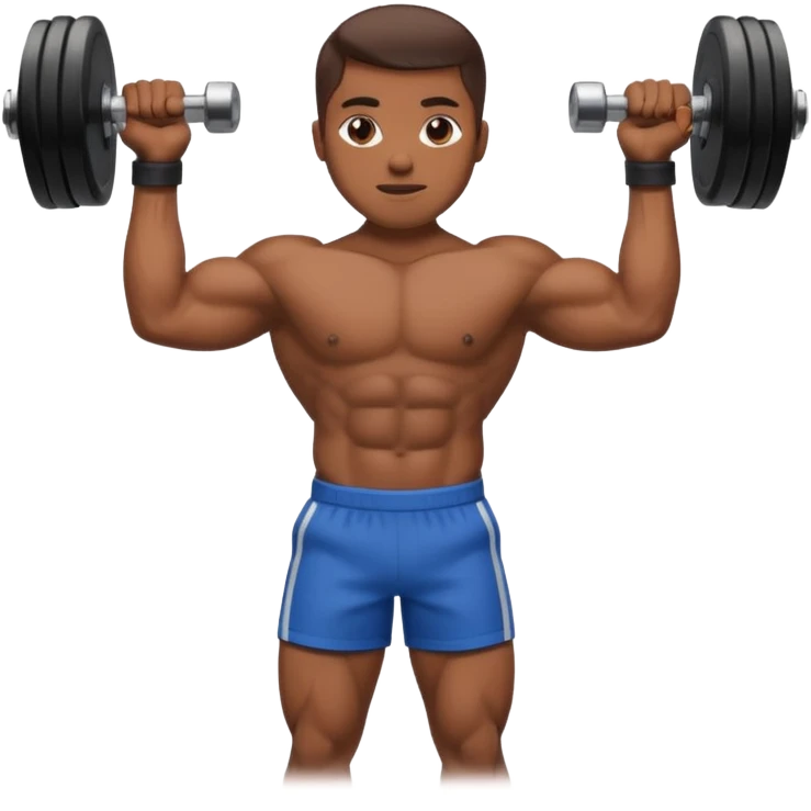 haltère épaule bras levé emoji
