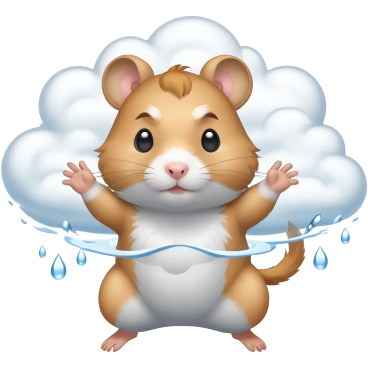 water bending hamster warrior water in air emoji