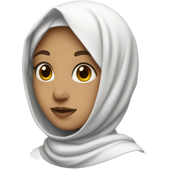 a white hidjabi girl emoji