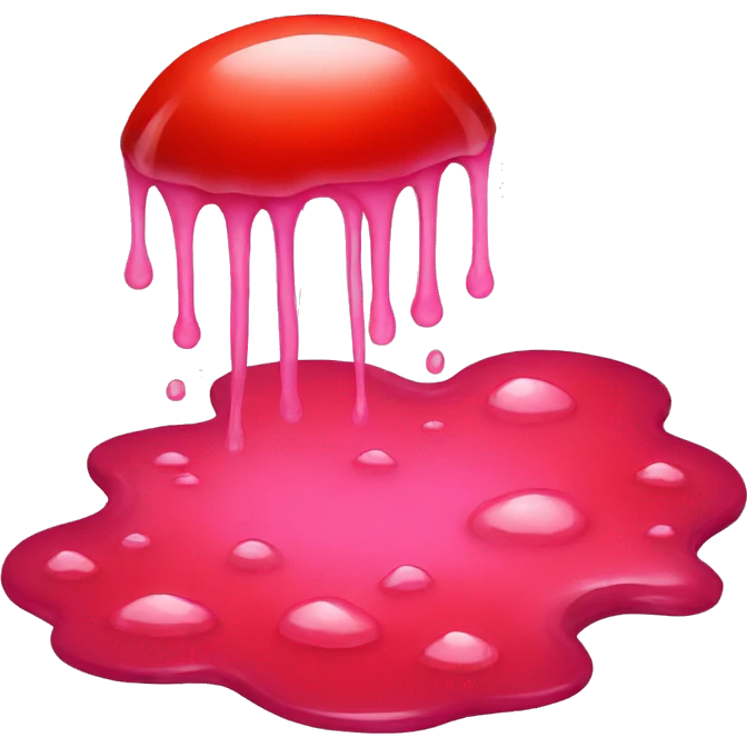 red jelly puddle emoji