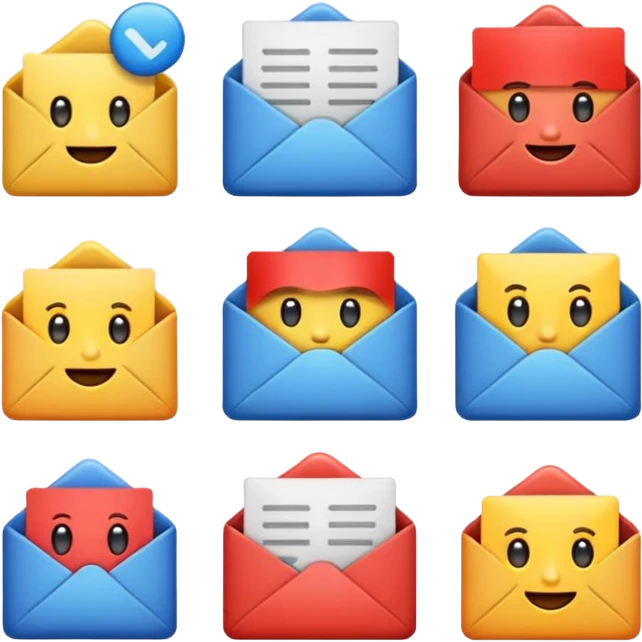 Mail emoji set emoji